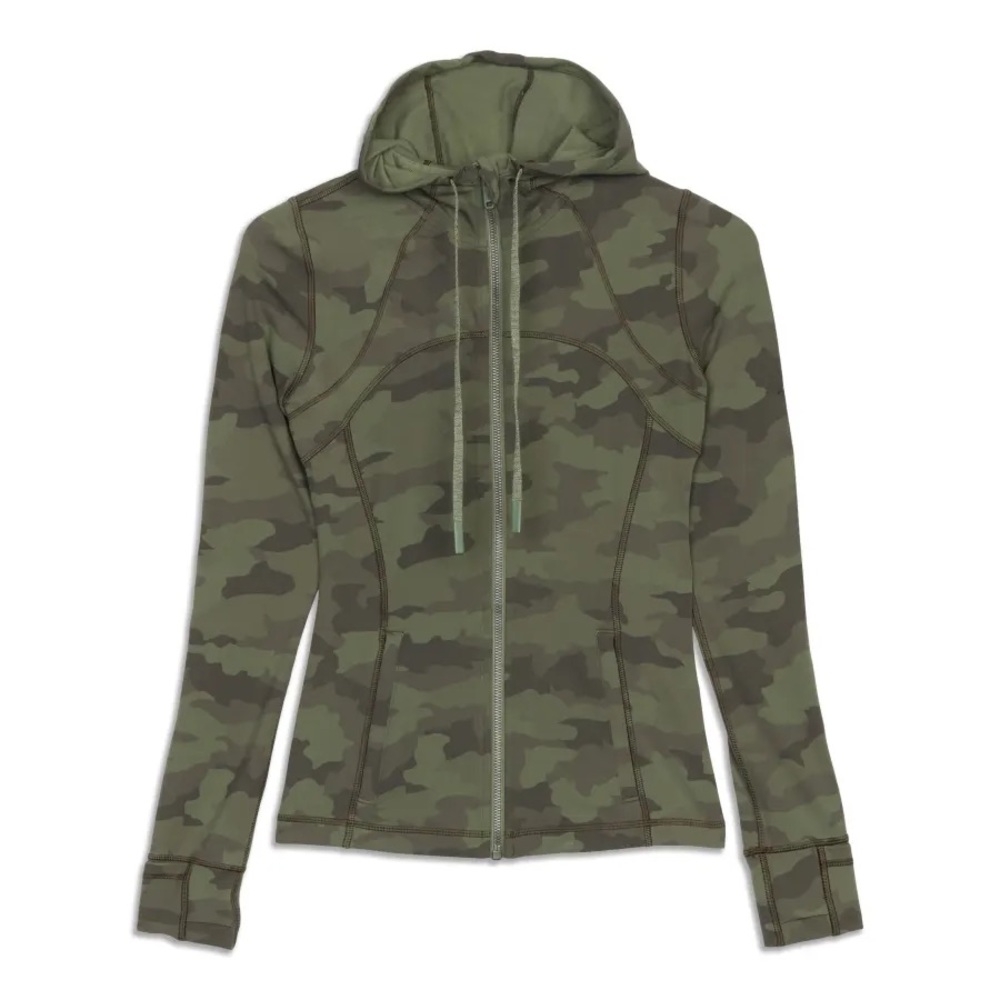Lululemon Camo Green Hooded Define Jacket